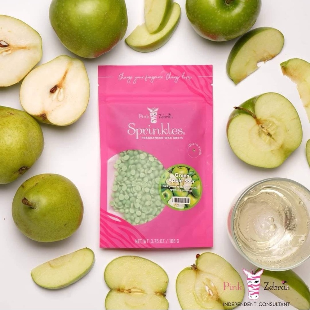 Pink Zebra Green Apple Sour Sprinkles 🍏